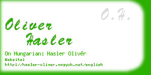 oliver hasler business card